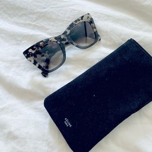 Celine square tortoise sunglasses